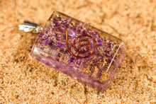 Load image into Gallery viewer, Amethyst Orgone Pendant with Sterling Silver Chain
