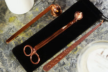 Load image into Gallery viewer, Candle Care Tool Set in Rose Gold &amp; Black
