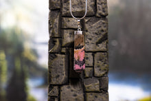 Load image into Gallery viewer, Rhodonite Pointed Pendant with Sterling Silver Chain
