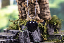 Load image into Gallery viewer, Heart-Shaped Shungite Pendant with Sterling Silver Chain
