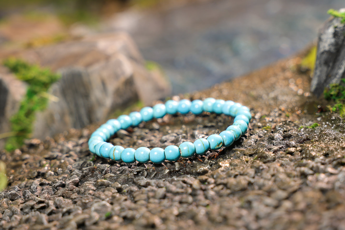 Turquoise Howlite Bracelet (6mm or 8mm)